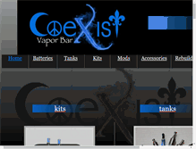 Tablet Screenshot of coexistvaporbar.com